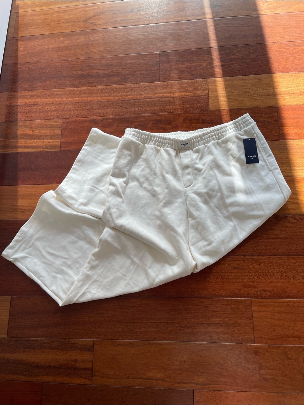 NWT PARKE x TARGET Cream High-Rise Boxer Sweatpants